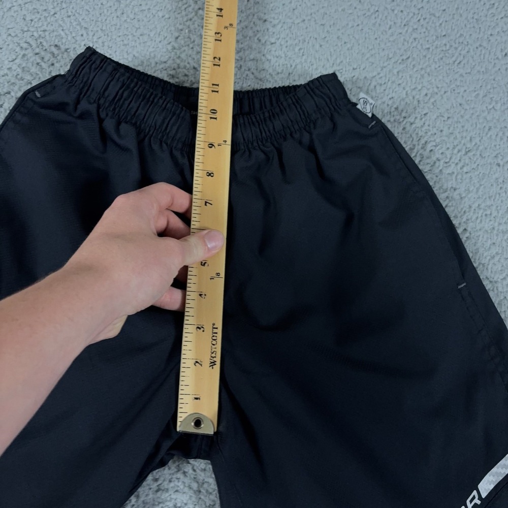 Bauer Hockey Pants Boys Small Black Lined Windbreaker Team Warm Up Ankle Zip 375 - Picture 5 of 12